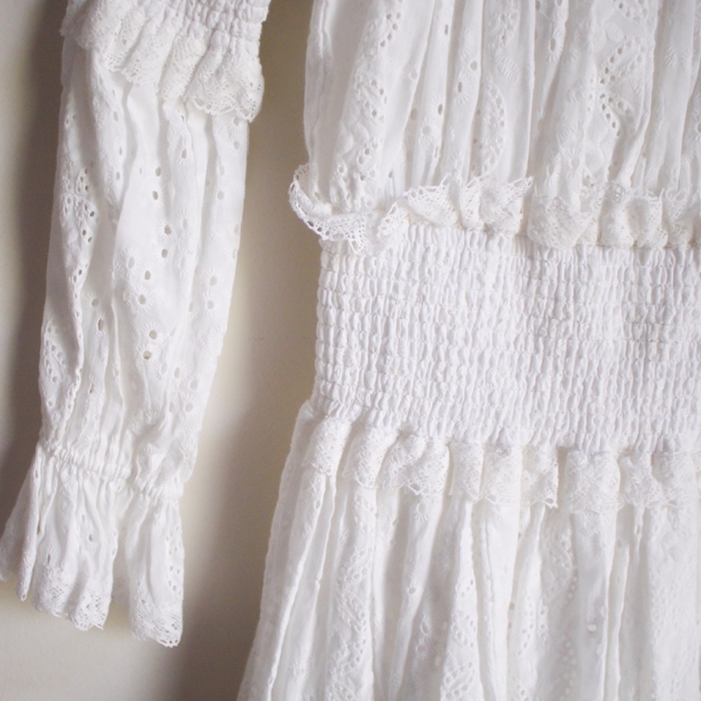 NWT Divine Heritage White Eyelet Dress - Picture 5 of 7